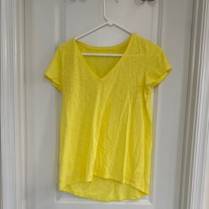 Yellow V-Neck Women's Top